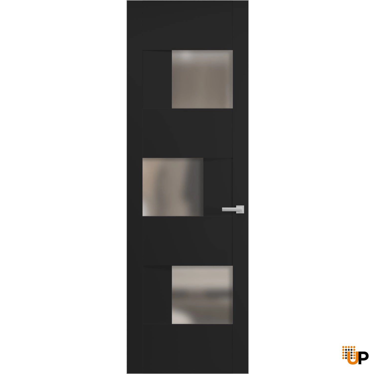 Hidden Door | Sete 6933 Matte Black Concealed Metal Frame 18" x 80" Left-hand Inswing photo#1