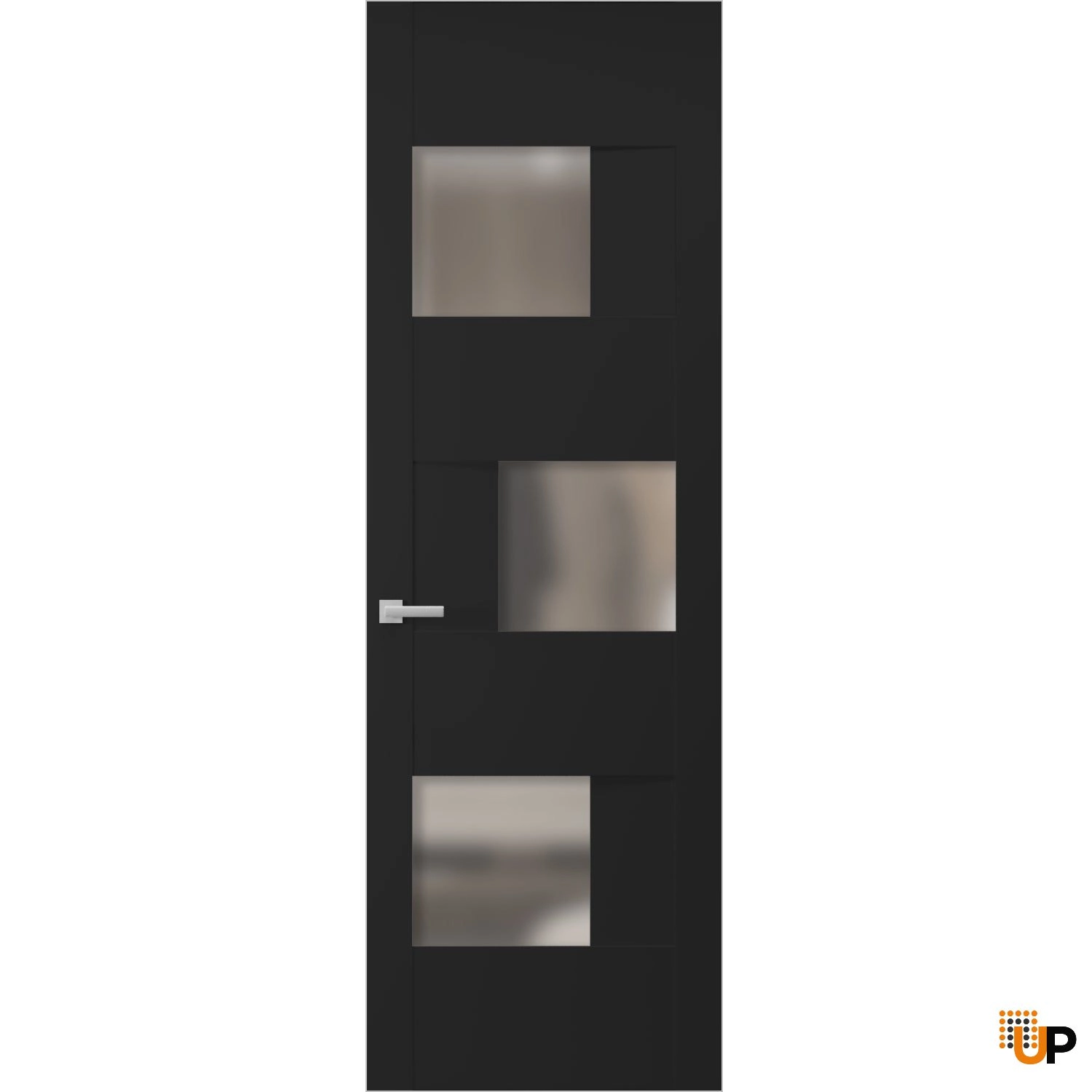 Hidden Door | Sete 6933 Matte Black Concealed Metal Frame 18" x 80" Right-hand Inswing photo#1