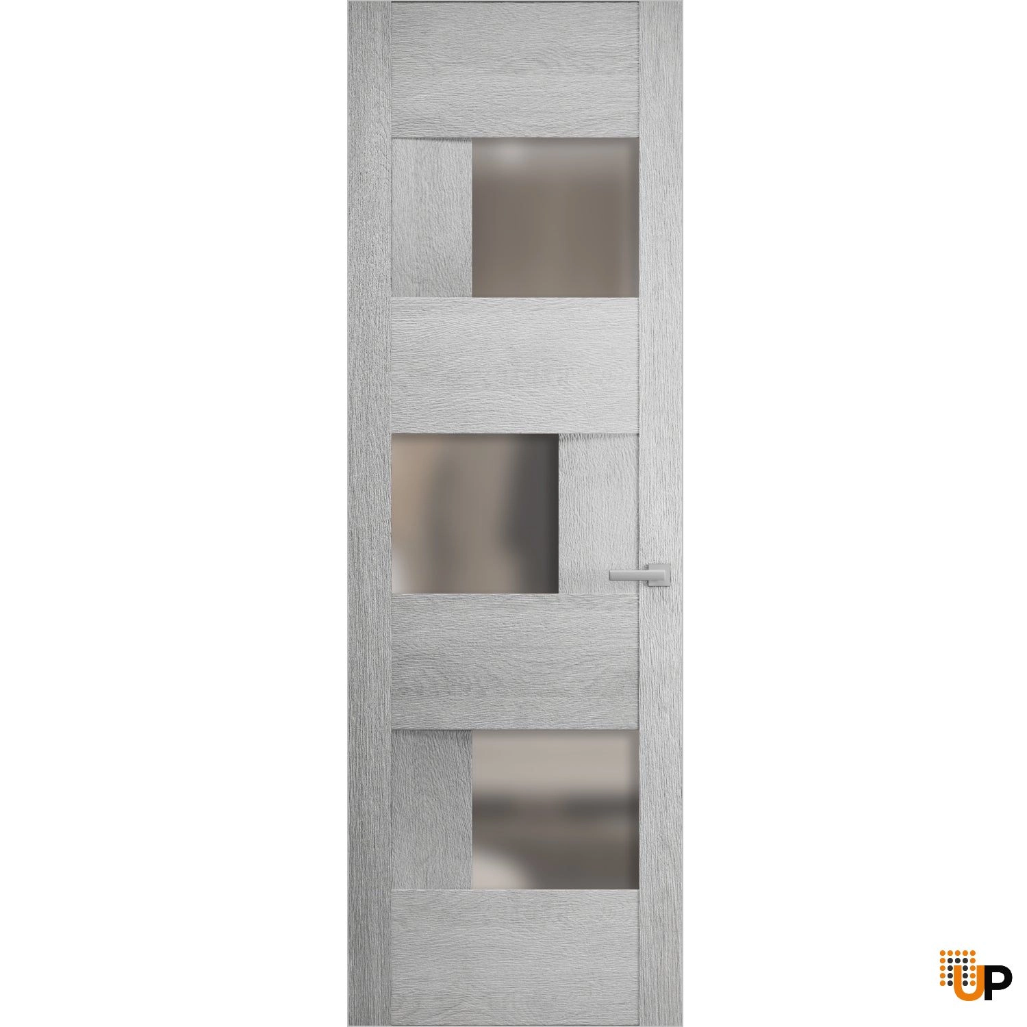 Hidden Door | Sete 6933 Light Grey Oak Concealed Metal Frame 18" x 80" Left-hand Inswing photo#1