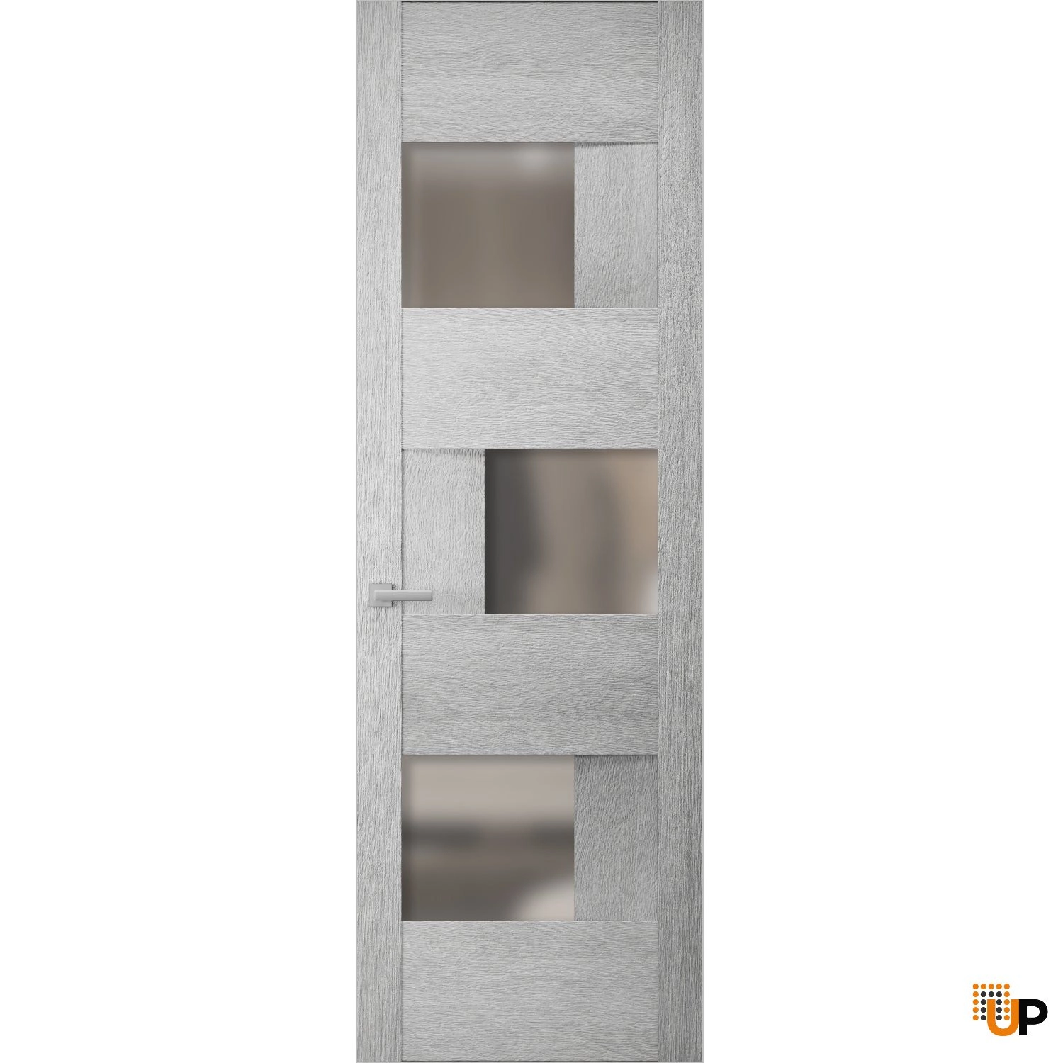 Hidden Door | Sete 6933 Light Grey Oak Concealed Metal Frame 18" x 80" Right-hand Inswing photo#1