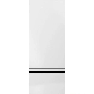 Slab Barn Door Panel | Planum 0012 White Silk and Aluminum Strips | Sturdy Finished Doors | Pocket Closet Sliding