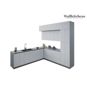 Kitchen Culinary Haven Collection White Gloss Color Base Size 9Ft Wide