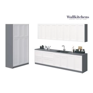 Kitchen Oasis Collection White Matte Color Base Size 10Ft Wide