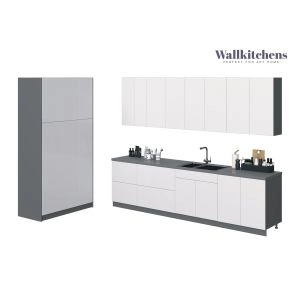 Kitchen Oasis Collection White Gloss Color Base Size 10Ft Wide