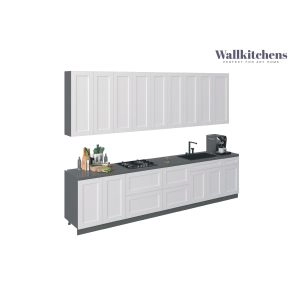 Kitchen Elite Epicure Collection White Matte Color Base Size 11Ft Wide