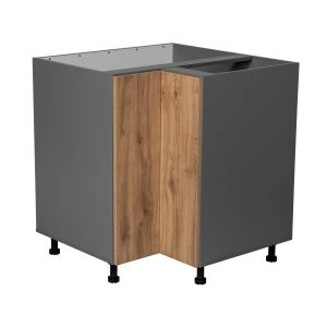 33" Base Easy Reach-Double Door-with Natural Teak door