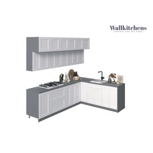 Kitchen Radiance Collection White Matte Color Base Size 9Ft Wide