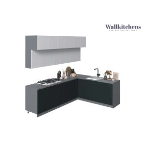Kitchen Radiance Collection Black & White Gloss Color Base Size 9Ft Wide