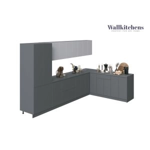 Kitchen Prestige Collection Gray & White Gloss Color Base Size 11Ft Wide