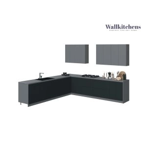 Kitchen Prodigy Collection Black & Gray Color Base Size 11Ft Wide