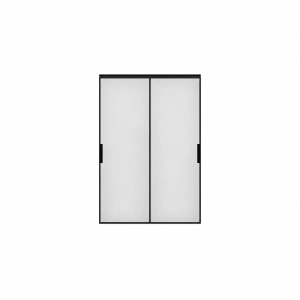 Lumo 1900 interior closet bypass door 48x80 (2* 24x80) black aluminum