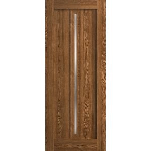 Slab Door Panel 18 x 80 inches | Ego 5014 Cognac Oak Veneer | Wood Veneer Doors | Pocket Closet Sliding Barn