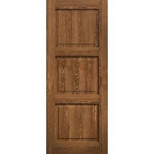 Slab Door Panel 18 x 80 inches | Ego 5010 Cognac Oak Veneer | Wood Veneer Doors | Pocket Closet Sliding Barn