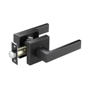 Modern Square Handle-Matte Black Passage (no Lock)