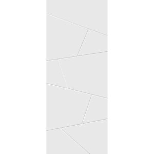 Slab Barn Door Panel | Planum 0990 Painted White Matte | Sturdy Finished Flush Modern Doors | Pocket Closet Sliding-18" x 80"
