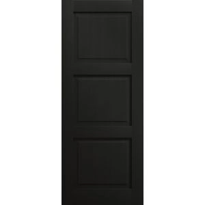Slab Door Panel 18 x 80 inches | Ego 5010 Painted Black Oak | Wood Veneer Doors | Pocket Closet Sliding Barn