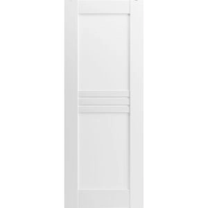 Slab Door Panel 18 x 80 inches / Mela 7444 White Silk / Modern Finished Doors / Pocket Closet Sliding Barn