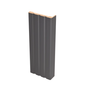 Fluted Trims with Square Rosettes for Interior Doors, Painted Black, Up to 84x96” Doors