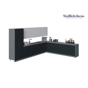 Kitchen Regal Collection Black & White Gloss Color Base Size 13Ft Wide