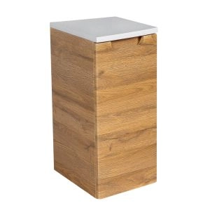 Side Vanity Cabinet Delux Collection Teak Natural Color 12" - Left