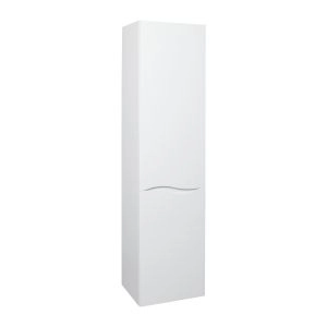 Side Vanity Cabinet Wave Collection White Gloss 16"