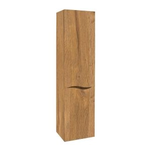 Side Vanity Cabinet Wave Collection Teak Natural 16"