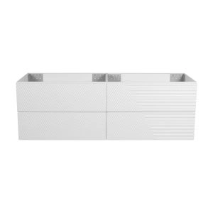 Vanity Leonardo, White Matte, Wall Mount 72"  without sink 