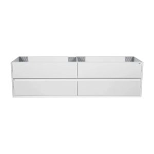 Vanity Donato, White Matte, Wall Mount 72" without sink 