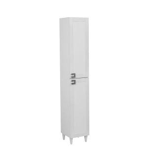 Side Vanity Cabinet WOODMIX Collection White Matte Color 12"