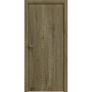 Interior Solid French Door 18 x 80 inches | BASIC 3001 Antique Oak | Single Regular Panel Frame Handle | Bathroom Bedroom Modern Doors