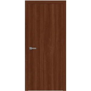 Interior Solid French Door 18 x 80 inches | BASIC 3001 Walnut Franko | Single Regular Panel Frame Handle | Bathroom Bedroom Modern Doors