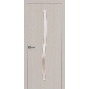 Interior Solid French Door 18 x 80 inches | BASIC 3002 Ash Franko | Single Regular Panel Frame Handle | Bathroom Bedroom Modern Doors