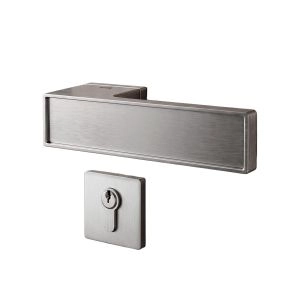 Door Euro Handle 3084 for Magnetic Lock, Satin chrome Entry