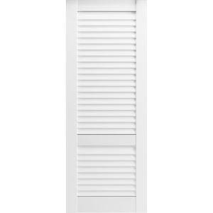 Slab Door Panel 18 x 80 inches | Louver 3388 Primed Wh1te | Louvered Doors