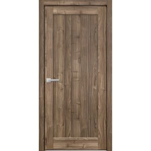 Pantry Kitchen Lite Door Hardware | Quadro 4111 Walnut | Single Panel Frame Trims | Bathroom Bedroom Sturdy Doors 