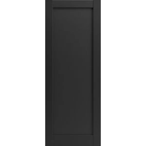 Lite Slab Barn Door Panel | Quadro 4111 Matte Black | Sturdy Finished Wooden Modern Doors | Pocket Closet Sliding