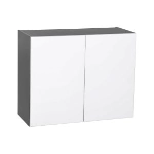 30" x 24" x 24" Refrigerator Wall Cabinet-Double Door-with White Gloss door