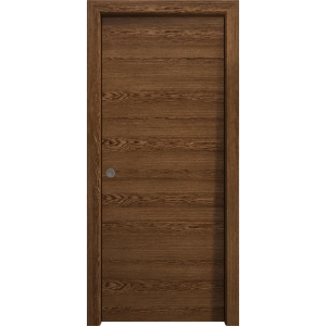 Sliding Pocket Door 18 x 84 inches | Ego 5000 Cognac Oak Veneer | Kit Rail Hardware | Solid Wood Interior Bedroom Modern Doors