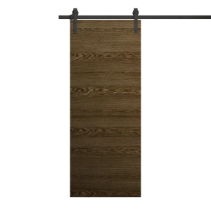 Modern Barn Door 18 x 84 inches | Ego 5000 Marble Oak | 6.6FT Rail Track Heavy Hardware Set | Solid Panel Interior Doors