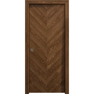 Sliding Pocket Door 18 x 84 inches | Ego 5005 Cognac Oak Veneer | Kit Rail Hardware | Solid Wood Interior Bedroom Modern Doors