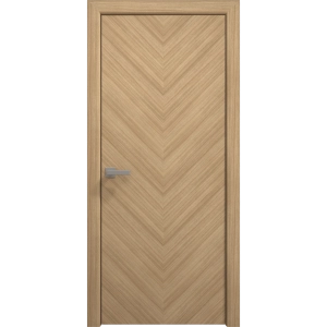 Interior Solid French Door 18 x 80 inches | Ego 5005 Natural Oak | Single Regular Panel Frame Handle | Bathroom Bedroom Modern Doors
