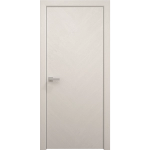 Interior Solid French Door 18 x 80 inches | Ego 5005 Painted White Oak | Single Regular Panel Frame Handle | Bathroom Bedroom Modern Doors