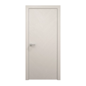 Interior Solid French Door 18 x 96 inches | Ego 5005 Painted White Oak | Single Regular Panel Frame Handle | Bathroom Bedroom Modern Doors