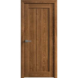 Interior Solid French Door 18 x 80 inches | Ego 5006 Cognac Oak Veneer | Single Regular Panel Frame Handle | Bathroom Bedroom Modern Doors