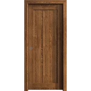 Sliding Pocket Door 18 x 84 inches | Ego 5006 Cognac Oak Veneer | Kit Rail Hardware | Solid Wood Interior Bedroom Modern Doors