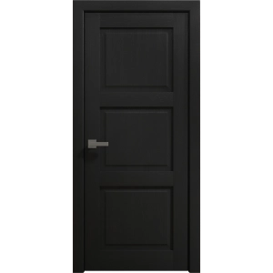 Interior Solid French Door 18 x 80 inches | Ego 5010 Painted Black Oak | Single Regular Panel Frame Handle | Bathroom Bedroom Modern Doors