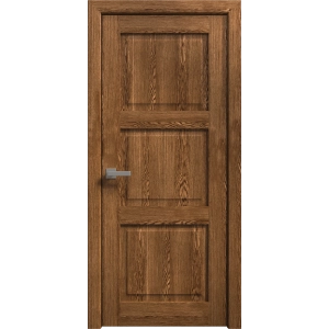 Interior Solid French Door 18 x 80 inches | Ego 5010 Cognac Oak Veneer | Single Regular Panel Frame Handle | Bathroom Bedroom Modern Doors
