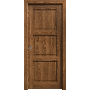 Sliding Pocket Door 18 x 84 inches | Ego 5010 Cognac Oak Veneer | Kit Rail Hardware | Solid Wood Interior Bedroom Modern Doors