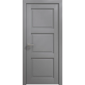 Interior Solid French Door 18 x 80 inches | Ego 5010 Painted Grey Oak | Single Regular Panel Frame Handle | Bathroom Bedroom Modern Doors