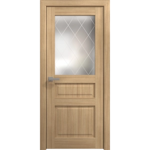 Interior Solid French Door 18 x 80 inches | Ego 5011 Natural Oak | Single Regular Panel Frame Handle | Bathroom Bedroom Modern Doors